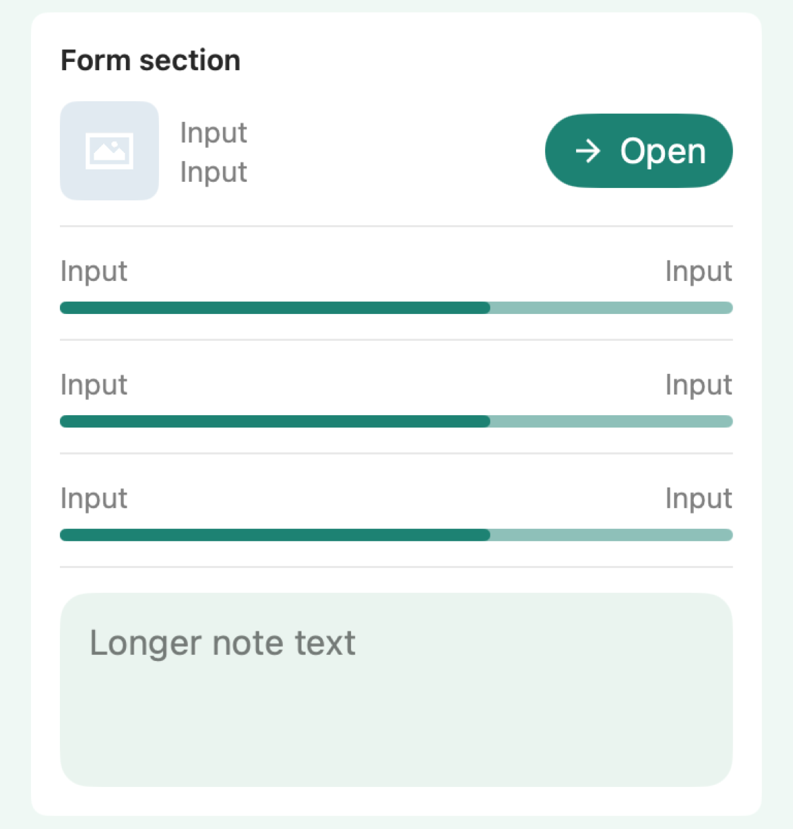 Form section row rendered on iOS